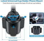 Universal Cup Phone Holder for Car, [Upgraded Version] Adjustable Long Neck Car Cup Holder Phone Mount Cradle Friendly Compatible with iPhone Samsung Google and All Smartphones, Blue