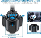 Cup Phone Holder for Car, [Upgraded Version] Adjustable Long Neck Car Cup Holder Phone Mount Cradle Friendly Compatible with iPhone Samsung Google and All Smartphones, Red