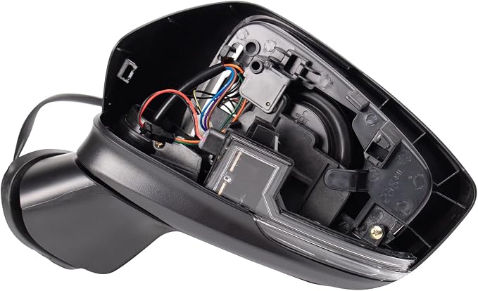 Driver & Passenger Side Power Mirror Set Smooth Black without Heat with Blind Spot Indicator Compatible with 2017-2021 Mazda 6 MA1320231 MA1321231