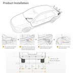 Car Reverse Backup Radar System, Front and Rear Parking Sensors Kit, 8/Sensors Electronics Cars Parking Assistance Reversing Radar with LED Display and Sound Warning