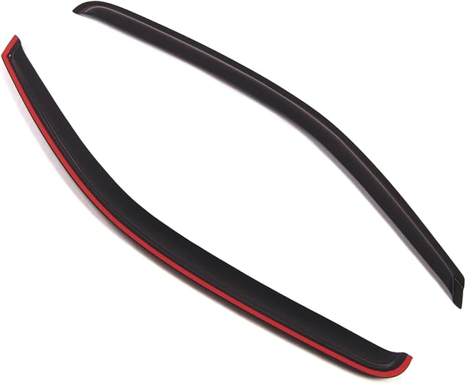 Outside Mount Window Vent Visors Rain Guards Compatible with Nissan Frontier King Cab 2005-2016 | Side Window Wind Deflectors Rain Shields | Smoke Tinted, 2 Pcs Set, DGWV-341