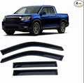 Tape-On Window Visors 4-Piece for 2017-2024 2025 Honda Ridgeline Sun Rain Guards Shield Shade Smoke