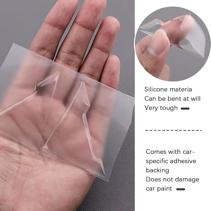 4PCS Car Door Edge Guard Sticker, Anti-Collision Self-Adhesive Vehicle Door Corner Protector, Anti-Rub Automotive Exterior Edge Cover Decor, Universal for Truck SUV Sedan