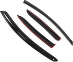 Outside Mount Window Vent Visors Rain Guards Compatible with Mazda Mazda3 Sedan 2010-2013 | Side Window Wind Deflectors Rain Shields | Black Tinted, 4 Pcs Set, BGWV-305