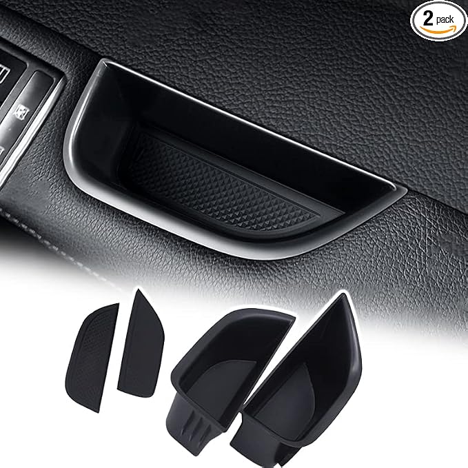 for GLA CLA Front Row Door Side Handle Storage Box Compatible with Mercedes Benz CLA GLA Accessories 2013-2018 GLA250 GLA45 2015-2019 Armrest Pocket Container