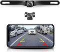 WiFi Car Backup Camera, 5G 720P HD Car License Plate Rear/Front View Reverse Camera for iPhone iPad Android Smart Phones Tablets Which Support Double Band WiFi