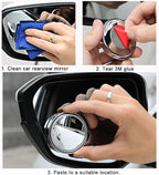 2PCS Mini Small Blind Spot Mirror,Yusheng 1.57"(40mm) Smaller Round HD Glass Convex Rear View Mirror,Strong Adhesive Mirror for Car, Vehicles(1-9/16"(40mm), Silver frame)