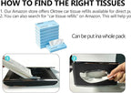 Faux Leather Car Tissue Box for Car Interior, Multi-Function Tissue Holder with Visor Clip, Armrest & Back Seat Napkin Organizer, Vehicle Tissue Dispenser Accessories (Black Hanging)