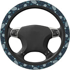 Manatees Steering Wheel Cover Anti-Slip,Sweat Absorption Universal 15 inch Steering Wheel Covers Cute car Accessories for Men Women