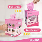Microfiber Cleaning Cloth, 100 Sheets Microfiber Towels for Cars Commercial Grade Washcloths Lint-Free Bulk Shop Towel Cleaning Rags for Household Restaurant Garage Housekeeping,11"x 9", Pink