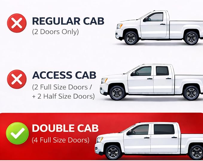 KPY Rain Guards Fit for 2005-2015 Toyota Tacoma Double Cab, Out-Channel Window Visors Vent Wind Deflectors 4PC, Truck Accessories for 05-15 Tacoma Crew Cab (Full-Size Cabs Only)