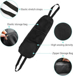2 PCS Car Seat Side Organizer, Front Seat Side Hanging Bag with Mesh Net Pockets, Multi-Pocket Vehicle Stuff Holder for Mobile Phone Wallet Drink, Universal Car Accessories