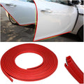 Car Door Rubber Seal Strip, 32.8Ft Self Adhesive Weather Stripping Automotive Edge Trim, Weatherstrip Soundproof Vehicle Tailgate Window Sealing Cover, Universal for SUV RV Truck (Red)
