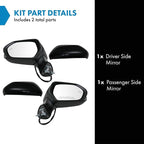 Driver and Passenger Side Mirror Set Power Heated Blind Spot Indicator Paint to Match Textured Housing Compatible with 2018-2024 Toyota Camry TO1320368 TO1321368
