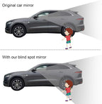 Blind Spot Mirror, 2 inch Rearview Convex Side Mirrors for Cars SUV Truck Van Stick on 3M Adhesive, Rear View HD Glass Frameless Sway Rotate adjustable Wide Angle 2PCS (Rhombus)