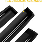 Window Rain Guards Visors for 2007-2014 Ford Edge, Out-Channel Window Vent Wind Shades Deflectors Shield for 07-15 Lincoln MKX