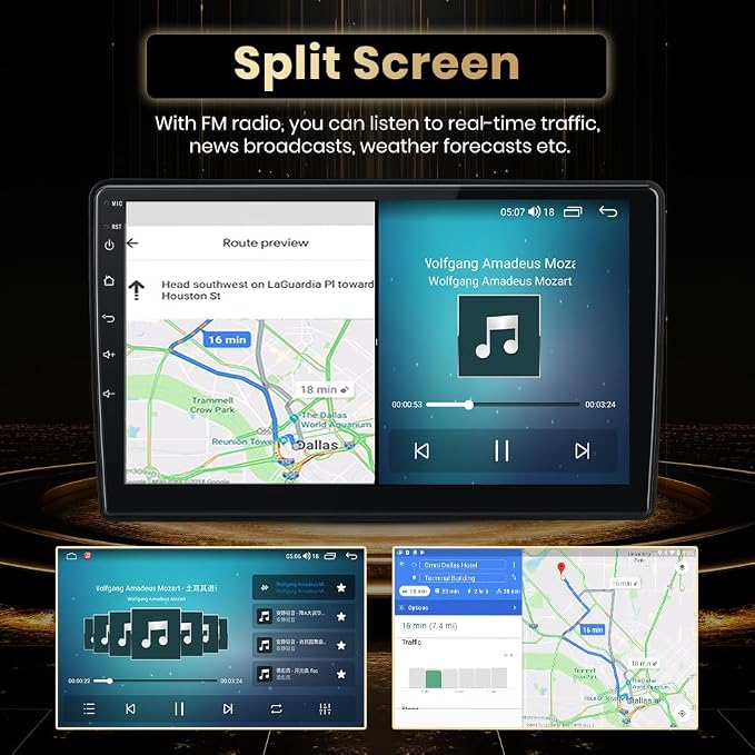 8Core 4GB+64GB Car Radio Stereo Upgrade for Chevrolet Silverado 2007-2013 Tahoe GMC Sierra Yukon with CarPlay Android Auto Backup Camera