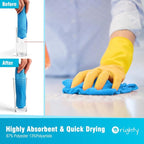 Orighty Microfiber Cleaning Cloth Bulk, Shop Towels Shop Rags 50 Pack, Reusable Microfiber Cleaning Rags for Cars, Multi-Purpose Lint Free Towels for Home & Kitchen, 12x12 Inch, Blue