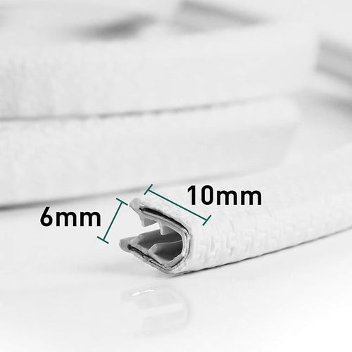 19.7Ft(6M) White Car Door Edge Guards, U-Shape Rubber Door Protector Edge Strip,Easy to Cut No Need Adhesive Fit for Most Vehicles
