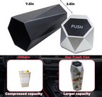 Car Trash Can with Lid, Garbage Bin for Women, Cute Interior Accessories for Seat Cup Holder, Organization Car Must Haves Essentials Mini Trash Can with Garbage Bag