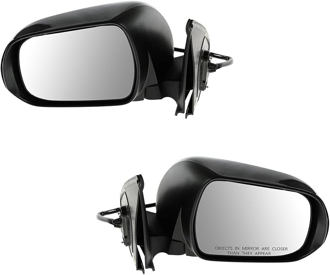2 Piece Driver and Passenger Side Mirror Assembly Set Electric Adjustment Non-Heated No Memory Black Compatible with 2012-2015 Toyota Tacoma TO1320283 TO1321283