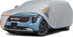 Car Cover for 2015-2026 Kia Carnival MPV/Sedona, Waterproof Custom-fit All Weather Sun Rain UV Dust Snow Protection Outdoor Carnival Full Car Cover with Door Zipper and Cotton Lining-Grey