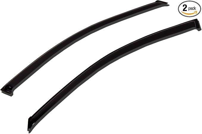 WV-034-4 Outside Mount Window Visor Deflector Rain Guard Dark Smoke 2-pc Set, Compatible with 1986-1994 Pontiac Sunbird Coupe