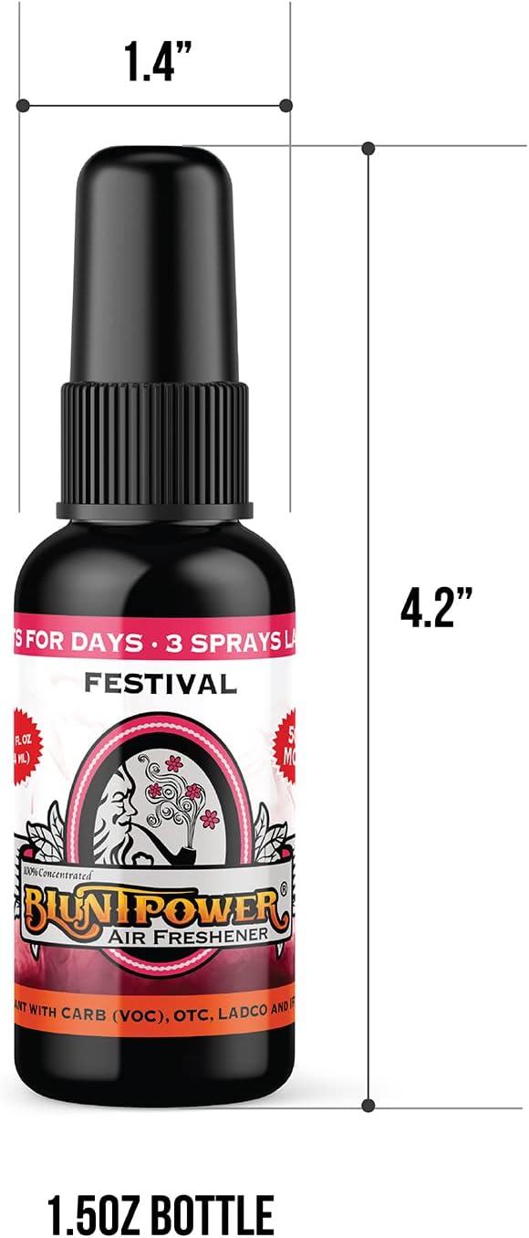 Concentrated Air Freshener for Room and Car - Oil-Based Diffuser Spray Bottle - Long-Lasting Bathroom, Car Freshener & Odor Eliminator (Festival, 1 Pack)