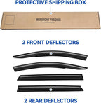 Window Visors Rain Guards for 2019 2020 2021 2022 2023 Hyundai Santa Fe, Out-Channel Window Vent Wind Deflectors Visors Shades for 19 20 21 22 23 Santa Fe
