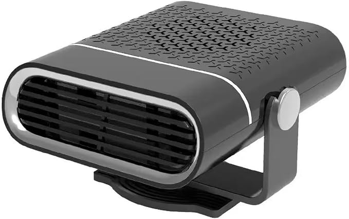 Car Cool Fan & Heater Defroster 12V 150W 2-in-1 Portable Car Fan 360° Rotatable Fast Heating in Winter Cool Breeze in Summer Windshield Defogger with Air Purification for Auto SUV Truck
