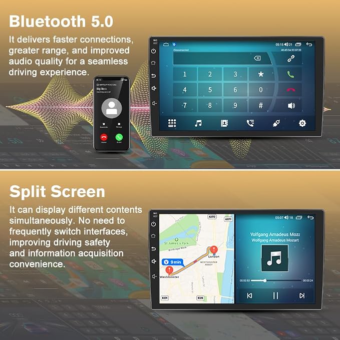 8 Core Car Radio Stereo for Chevy Chevrolet Silverado 2007-2013 with Wireless CarPlay Android Auto Bluetooth FM 4GB RAM 64GB ROM