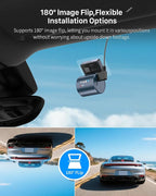 2K Dash Cam for Cars with Voice Control - Stealth Display Tiny Dashcam Front Included 32GB Micro SD Card, Super Night Vision, 1296P QHD, G-Sensor, Built in WiFi & App Car Camera