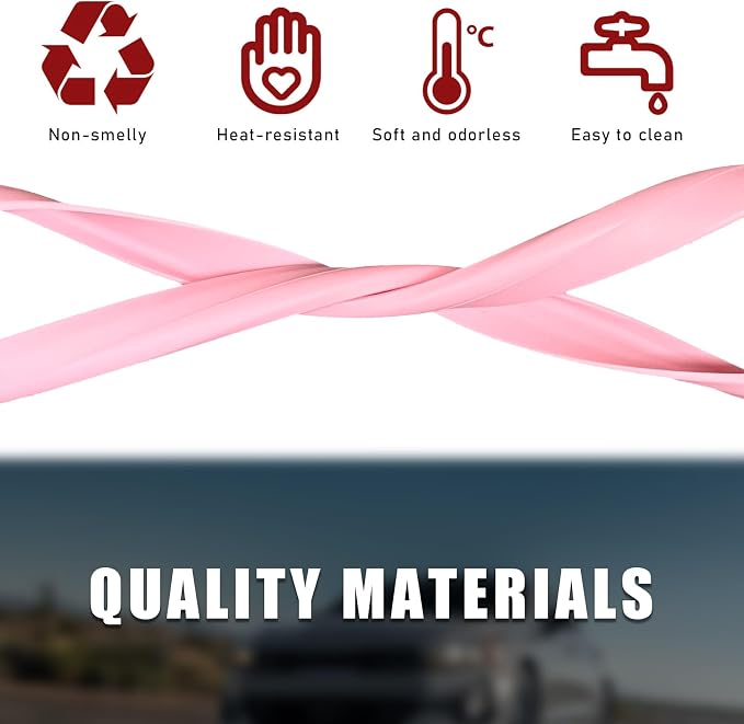 Car Rear View Mirror Protector Frame, Silicone Auto Rearview Edge Protection Cover Compatible with Model 3 Model Y, Interior Rear View Trim Frame Decoration, Car Accessories (Pink-2PCS)