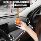 ikeda fragrance Car Air Freshener | Automotive Scents | 45-Days Long-Lasting Keep Fragrance | Automobile Hanging Diffuser Bottles | Remove Auto Odor Fresh Air for Men Home Deodorizer (Peach)