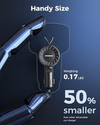 Retractable Car Charger, Small iPhone Car Charger Fast Charging, Car Phone Charger with USB C and Apple Cord, Car Charger Adapter Compatible with iPhone 17/16/15/14/13 Samsung Galaxy and More
