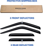 Window Visors Rain Guards for 2000 2001 2002 2003 2004 Nissan Frontier Crew Cab, Out-Channel Window Vent Wind Deflectors Visors Shades for 00 01 02 03 04 Frontier