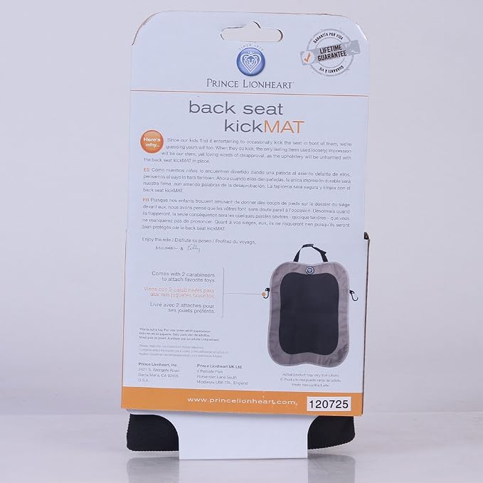 Prince Lionheart Backseat Kick Mat, Brown