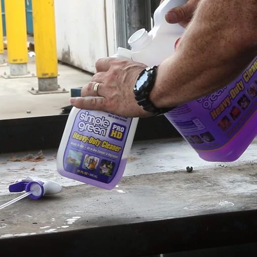Pro HD Purple Concentrated Cleaner & Degreaser - Heavy Duty, Professional, Automotive, Restaurant, Grills, Ovens (32 oz Spray @Heavy Strength and 1 Gal Concentrate Refill)