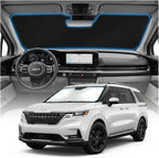 for KIA Carnival Sun Shade Windshield Cover - Custom Fit Carnival Accessories 2022-2025 2026 Sunshade Foldable UV Protection & Heat Shield Sun Visor Accessories