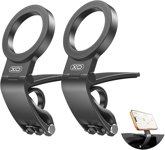 Magnetic Phone Holder for Car,Strong Non-Slip Car Phone Mount, Hands-Free Navigation for Car,Phone Holder for Car/Desk, Compatible with iPhone/Samsung and All Smartphones (2-Pack)