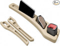 Cartriva Double Slot Car Organizer, Seat Gap Filler, 2 in 1 Seat Crevice Blocker Stop Things from Dropping, Universal Vehicle Interior Accessories