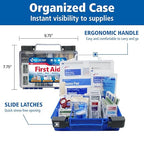 91248 OSHA-Compliant First Aid Kit, All-Purpose 50-Person Emergency First Aid Kit for Business, Worksite, Home, and Car, 260 Pieces
