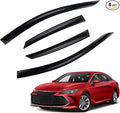 Rain Guards Compatible with 2019-2022 Toyota Avalon, Tape-On Side Window Visor Wind Deflector Vent Visors Car Accessories 4pcs