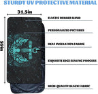 Ocean Car Window Sun Shield Gothic Octopus Jellyfish Seahorse Nautical Front Window Sun Shade Blocks UV Rays Sun Visor Protector for Car Sedan Truck SUV Accessories 59" L x 31.5" W