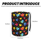 Car Trash Bag Watercolor Hearts Waterproof Trash Small Car Can Portable Collapsible Car Garbage Can Hanging for Back Seat Floor or Hanging Headrest Car Decor Road Trip Essentials