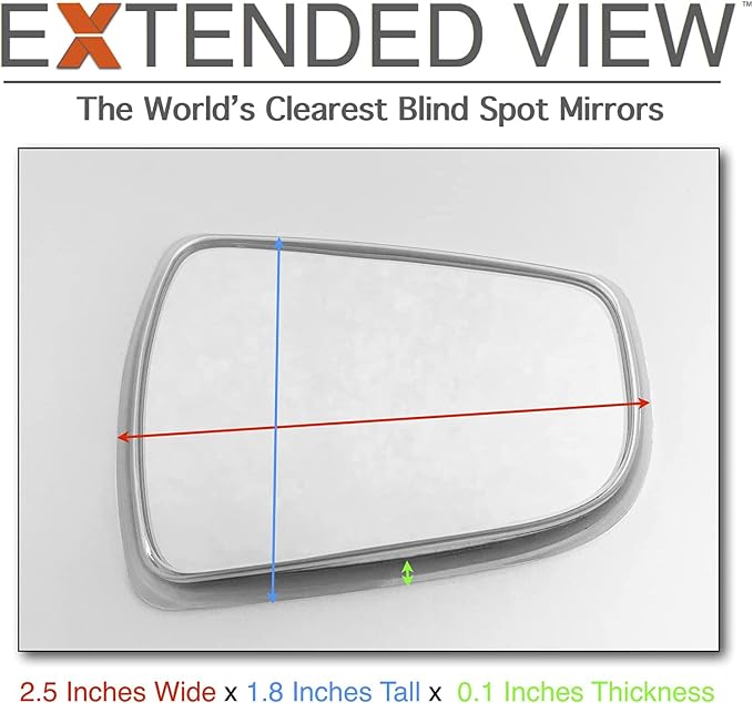 Blind Spot Mirrors- Compatible with Tesla Model Y Extended View - 2 Piece Set (Left & Right)
