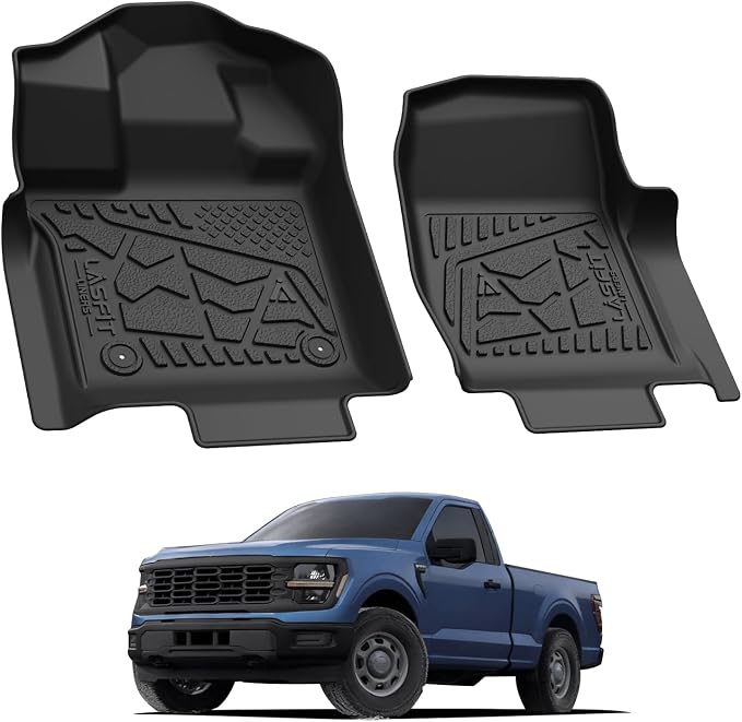 Floor Mats for 2015-2026 Ford F-150 Regular Cab Bucket-Seat Carpet Floor, Ford F150 Standard Cab All Weather Portector TPE Waterproof Truck Liners-Not Fit Regular Cab/Super Cab/Vinyl Floor