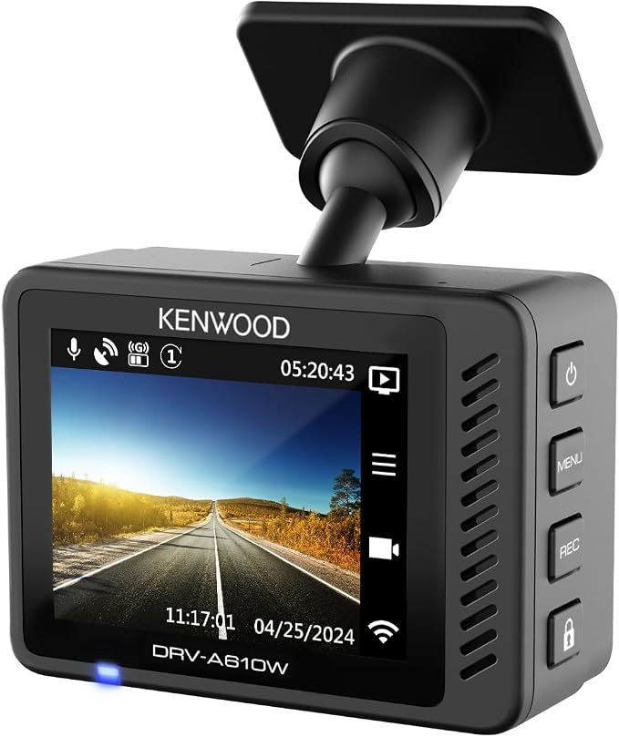 DRV-A510WDP Dash Cam Front and Rear with GPS, Full HD Dash Camera for Cars, Trucks & RVs, Bluetooth & WiFi Support, Loop Recording, G Sensor, Motion Detection