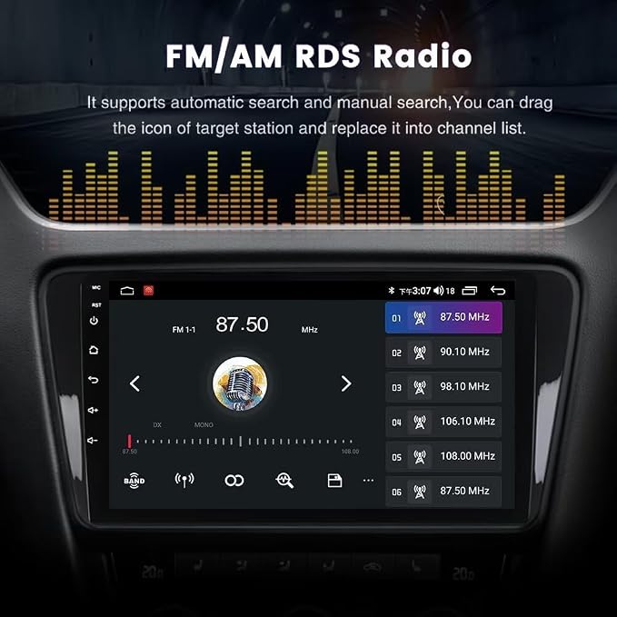 Car Radio Stereo for Nissan Frontier SV 2013-2020, Android 9 Inch Octa Core GPS Navigation Built-in Car-Play Android Auto IPS FM AM RDS SWC DSP, 4GB RAM 32GB ROM
