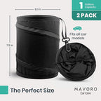 2 Pack, 1 Gallon Car Trash Can | Waterproof Collapsible Pop-Up Car Bin (2 Pack, 1 gal)